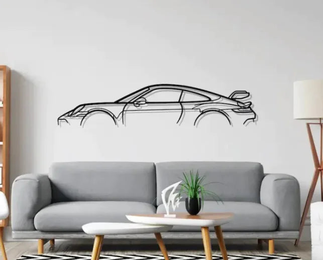 Porsche 911 GT3 Wireframe Wall Art