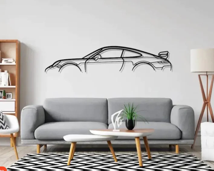 Porsche 911 GT3 Wireframe Wall Art